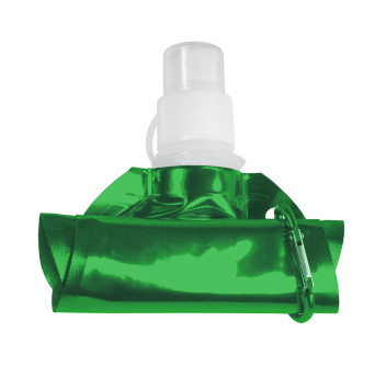 Borraccia in pe/pet bpa free ripiegabile (480ml), con moschettone