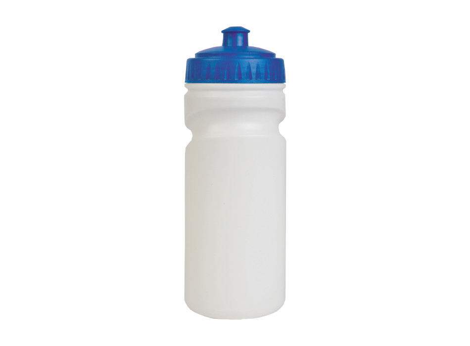 Borraccia in plastica BPA free (500ml) bianca con tappo colorato