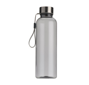 Borraccia in tritan trasparente con tappo in metallo (500ml). BPA free