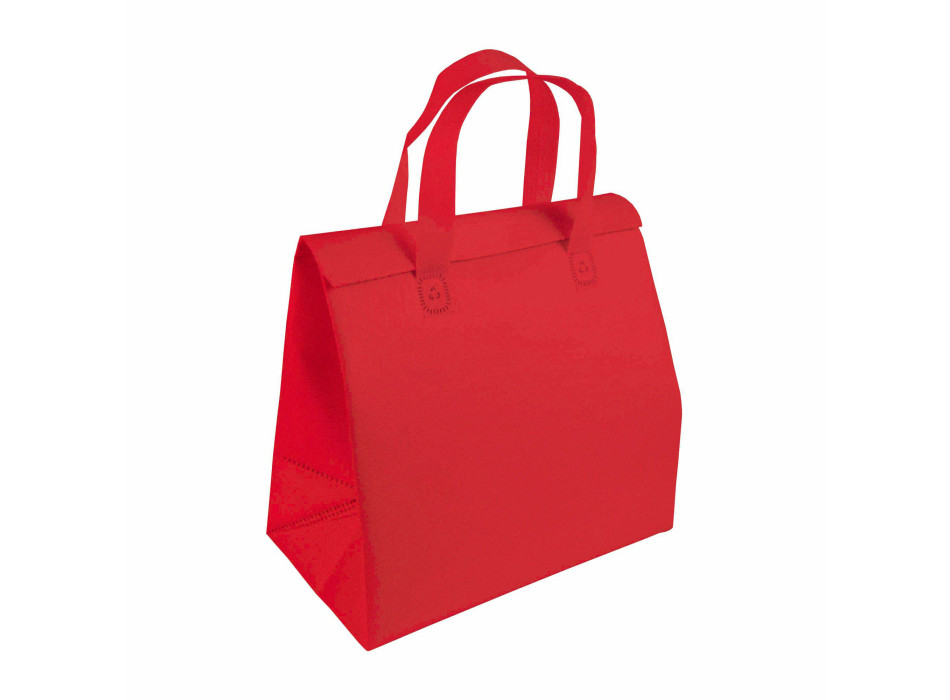 Borsa frigo in TNT laminato 100 g/m2, chiusura con velcro