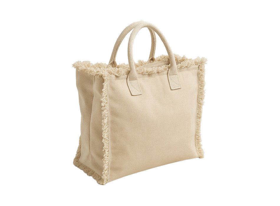 Borsa in cotone da 450 g/m&sup2;. Dotata di chiusura a zip e tasca interna