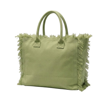 Borsa in cotone da 450 g/m2. Dotata di chiusura a zip e tasca interna Gheddi