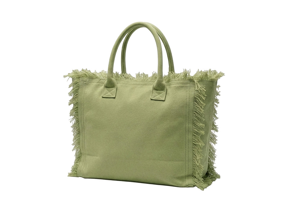 Borsa in cotone da 450 g/m2. Dotata di chiusura a zip e tasca interna Gheddi