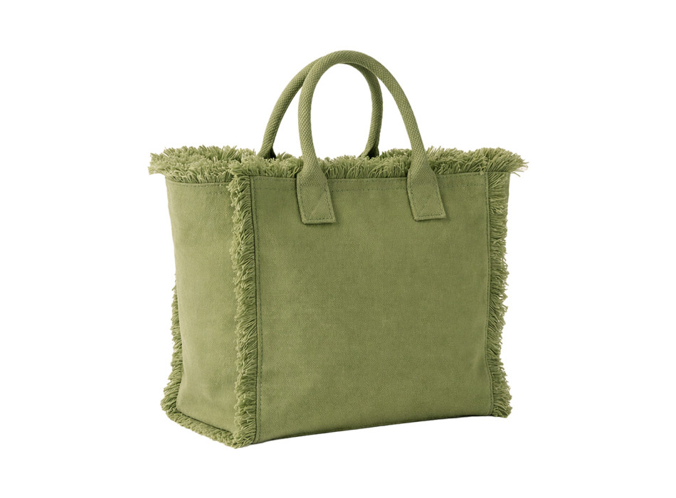 Borsa in cotone da 450 g/m2. Dotata di chiusura a zip e tasca interna Gheddi