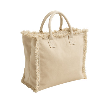 Borsa in cotone da 450 g/m2. Dotata di chiusura a zip e tasca interna Gheddi