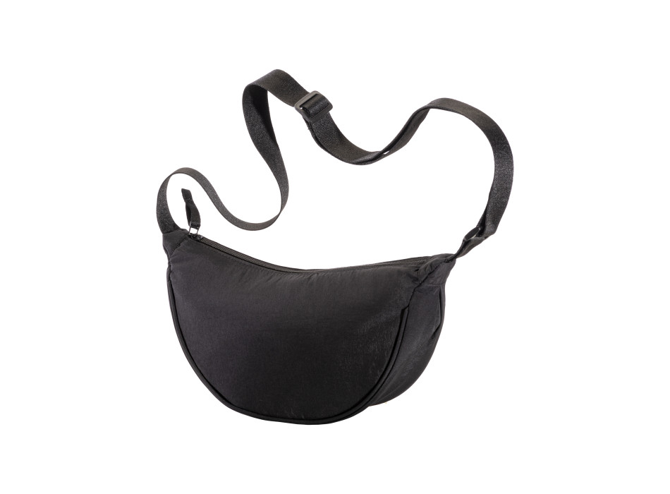 Borsa rotonda  in nylon con tracolla regolabile, chiusura con zip Gheddi