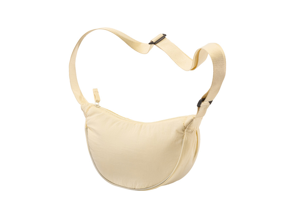 Borsa rotonda  in nylon con tracolla regolabile, chiusura con zip Gheddi