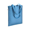 Borsa shopper in cotone riciclato 300 g/m2 con effetto melange con manici lunghi Gheddi