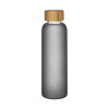 Bottiglia in vetro smerigliato e tappo in bambù, capacità 500 ml