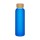Bottiglia in vetro smerigliato e tappo in bambù, capacità 500 ml