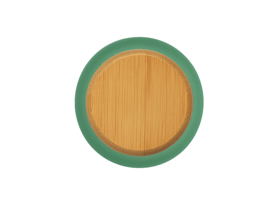 Bottiglia in vetro smerigliato e tappo in bambù, capacità 500 ml