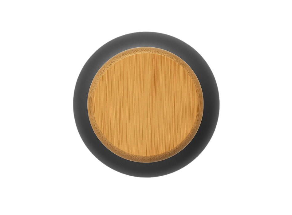 Bottiglia in vetro smerigliato e tappo in bambù, capacità 500 ml