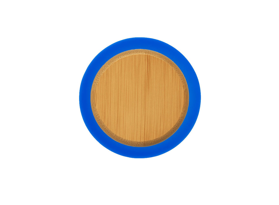 Bottiglia in vetro smerigliato e tappo in bambù, capacità 500 ml