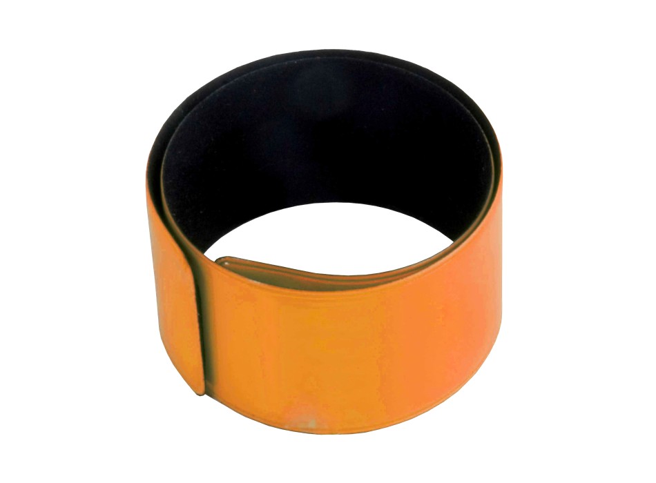 Bracciale di sicurezza "clic clac" in poliestere catarifrangente e pvc