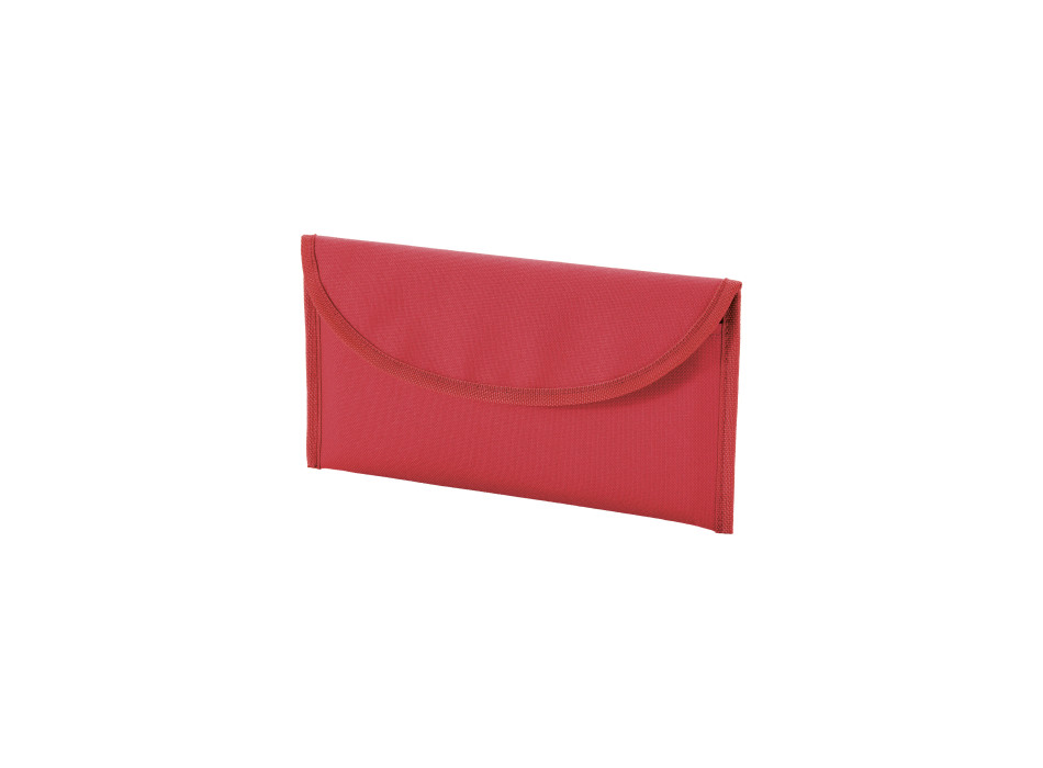 Bustina portadocumenti in poliestere 600D con due tasche e chiusura con velcro