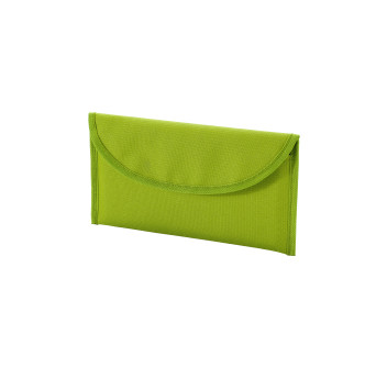 Bustina portadocumenti in poliestere 600D con due tasche e chiusura con velcro