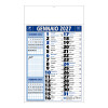 Calendario 2027 da muro mensile bicolore, 12 fogli, su carta patinata, termosaldato Gheddi