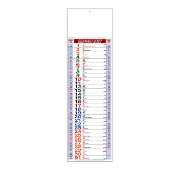 Calendario 2027 da muro, mensile, multicolore, 12 fogli su carta patinata, termosaldato Gheddi