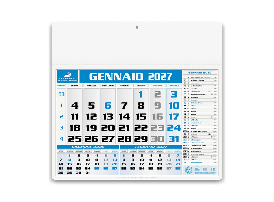 Calendario Americano 2027 Gheddi