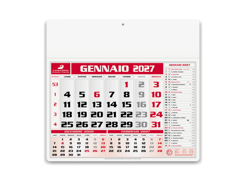 Calendario Americano 2027 Gheddi