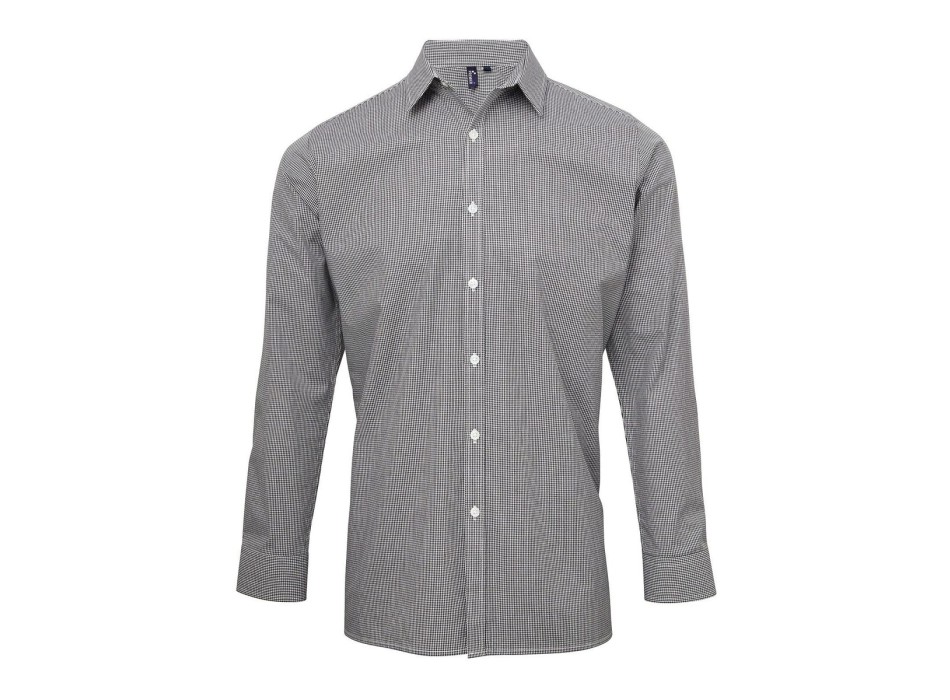 Ladies' Long Sleeve Microcheck Gingham Shirt