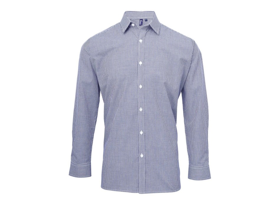 Ladies' Long Sleeve Microcheck Gingham Shirt