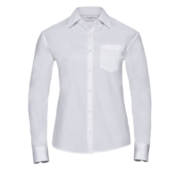 Ladies' Long Sleeve Pure Cotton Poplin Shirt
