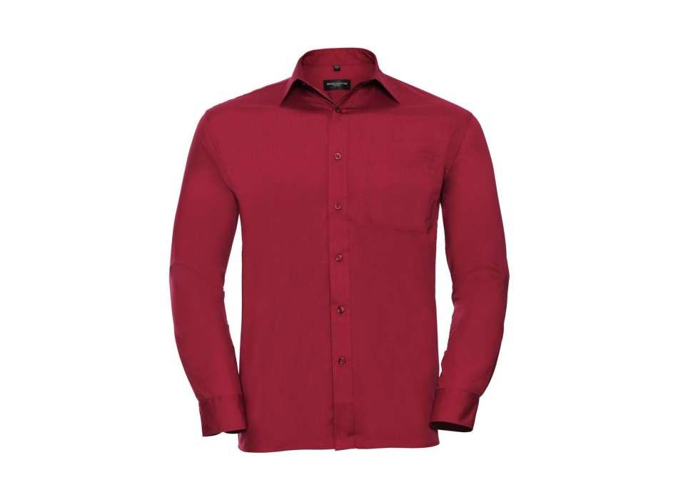 Men's Long Sleeve PolyCotton Poplin Shirt