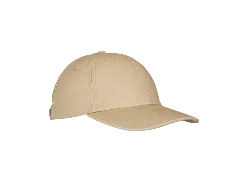 Cappellino da baseball in cotone 260 g/m2 stone washed, 6 pannelli