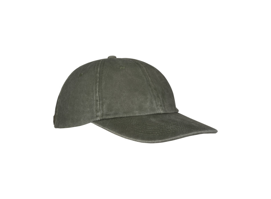 Cappellino da baseball in cotone 260 g/m2 stone washed, 6 pannelli
