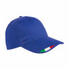 Cappellino in cotone, 5 pannelli con ricamo tricolore Gheddi