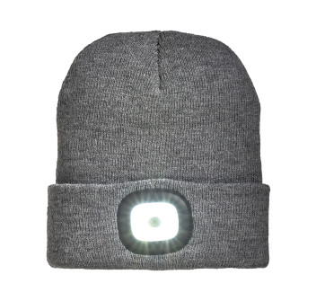 Cappellino in maglia 100% acrilico pesante con luce LED removibile e ricaricabile USB Gheddi