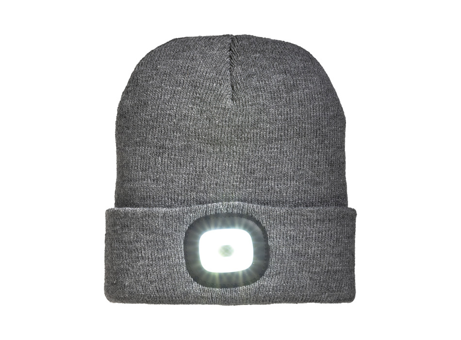 Cappellino in maglia 100% acrilico pesante con luce LED removibile e ricaricabile USB Gheddi