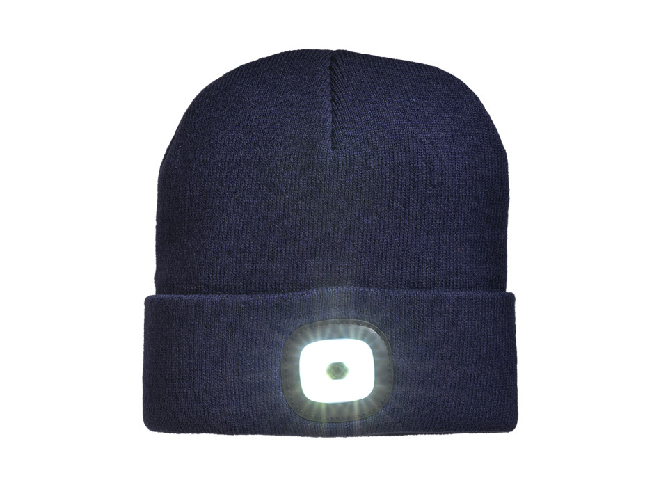 Cappellino in maglia 100% acrilico pesante con luce LED removibile e ricaricabile USB Gheddi