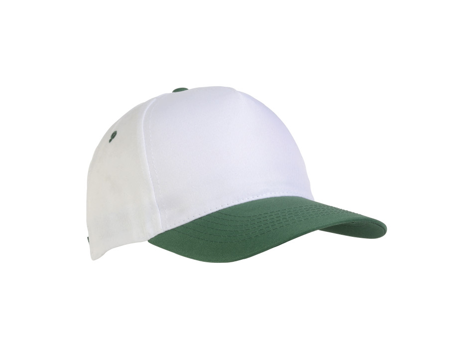 Cappellino in poliestere, 5 pannelli, regolazione a velcro