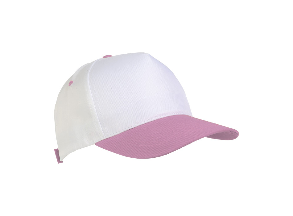 Cappellino in poliestere, 5 pannelli, regolazione a velcro