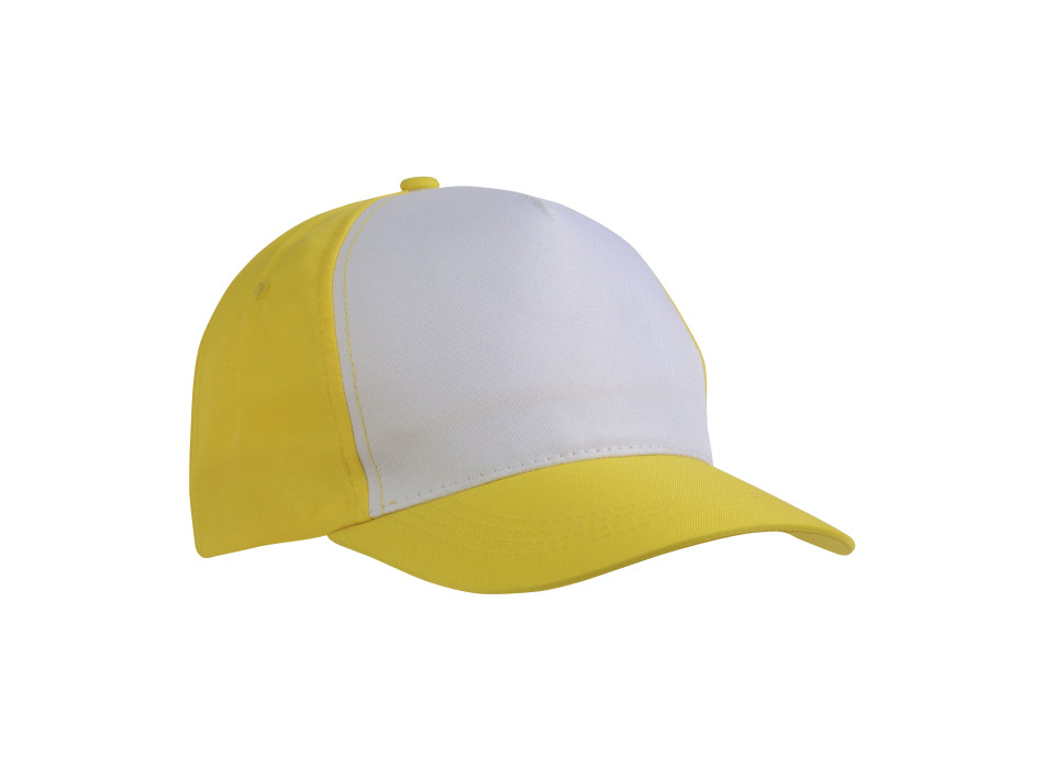 Cappellino in poliestere, 5 pannelli, regolazione a velcro