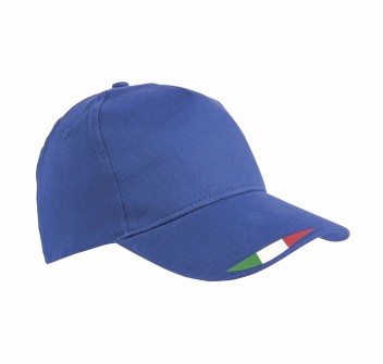 Cappellino in poliestere 5 pannelli con stampa tricolore