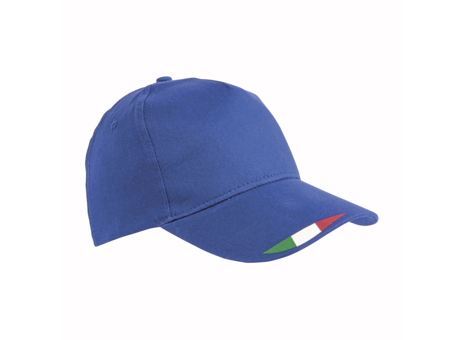 Cappellino in poliestere 5 pannelli con stampa tricolore