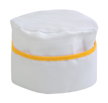 Cappello da cuoco bianco con bordo colorato