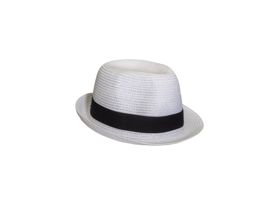 Cappello in paglia di carta con fascia elastica 3 cm applicabile e personalizzabile