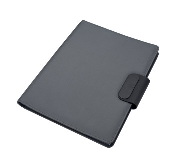 Cartella porta blocco A4 in R-PET con magnete di chiusura che si illumina personalizzabile