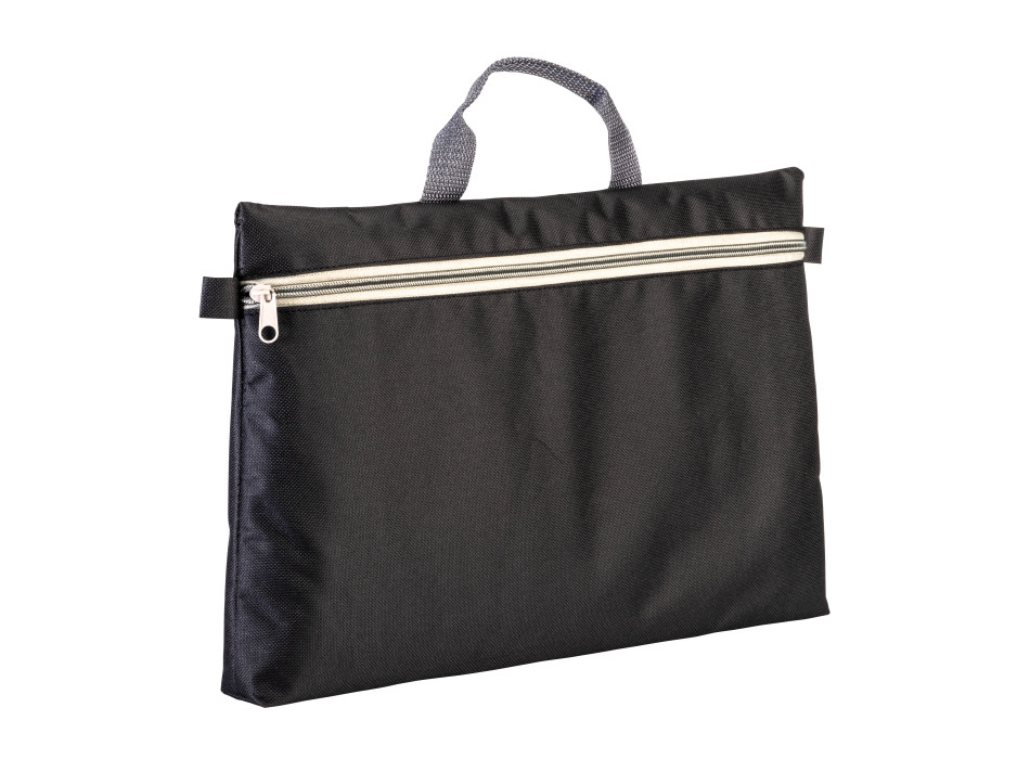 Cartella portadocumenti in poliestere 600d, con maniglia e chiusura lampo