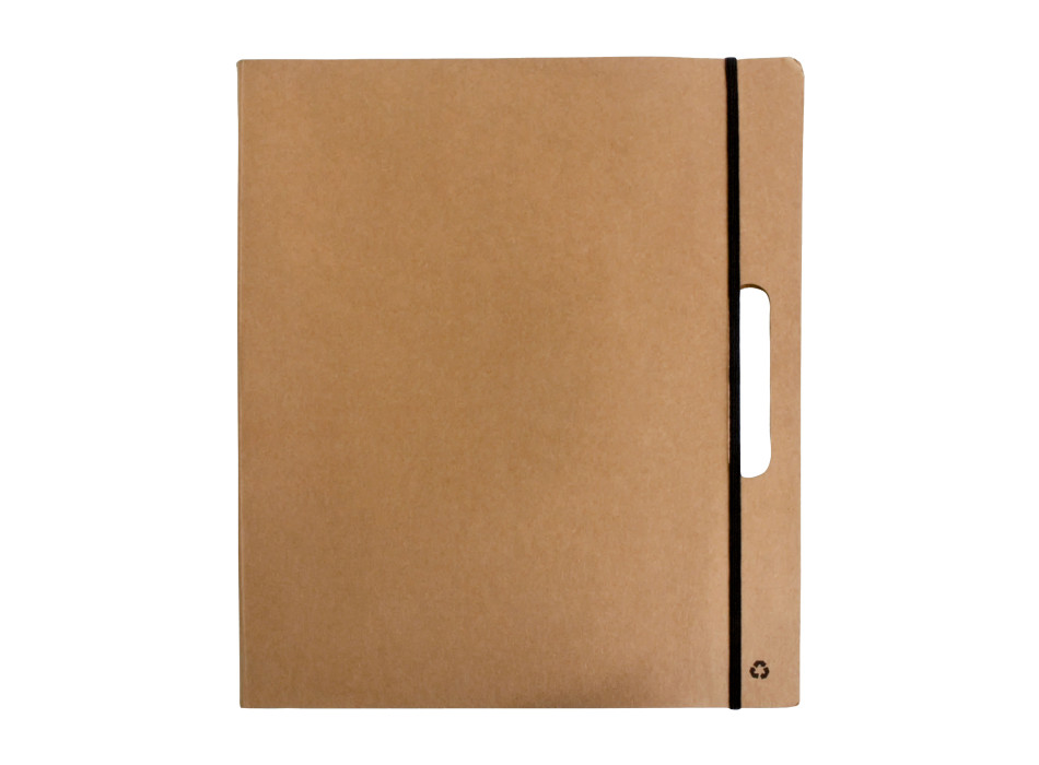 Cartelletta congresso in cartoncino, con post-it e penna (blocco a quadretti incluso)