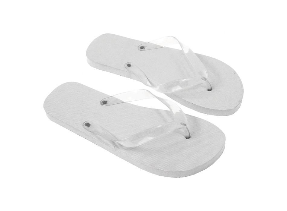 Ciabatte infradito UNISEX con suola in PE (120g), fascetta in PVC. Taglia unica (40-44)