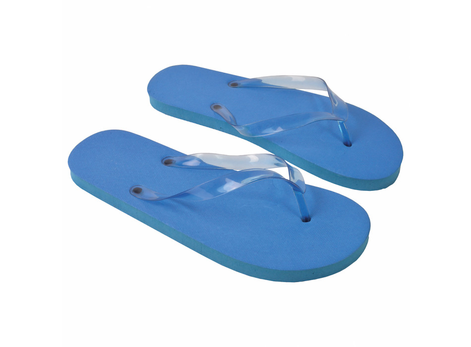 Ciabatte infradito UNISEX con suola in PE (120g), fascetta in PVC. Taglia unica (40-44)