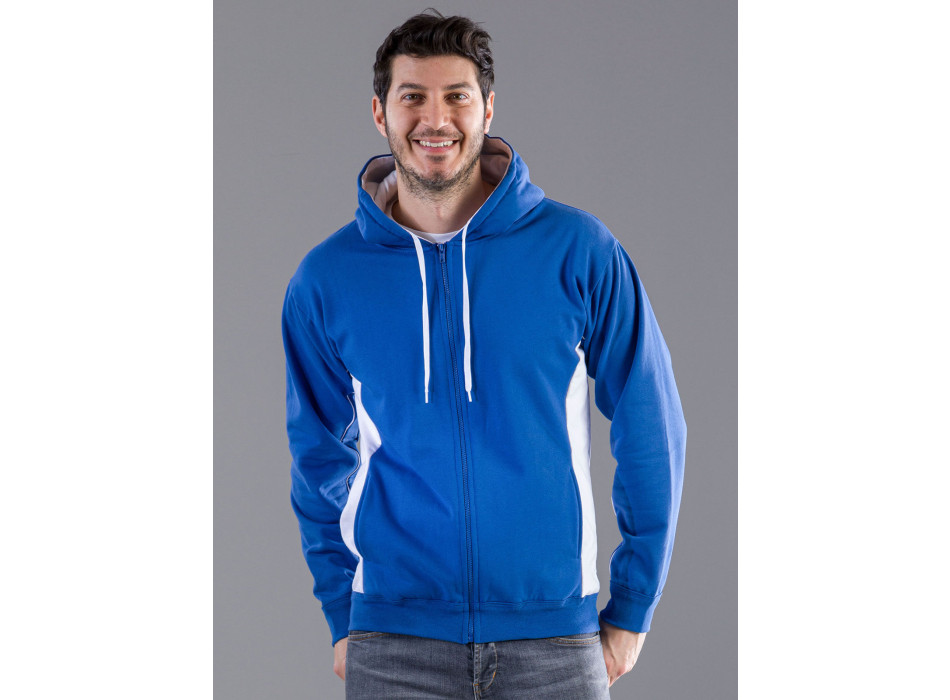 Contrast Hooded Sweat Full Zip