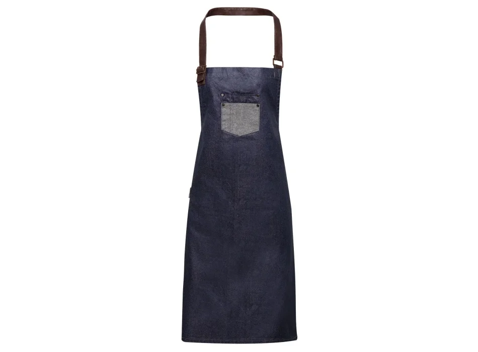 Division Waxed Look Denim With Faux Leather Gheddi