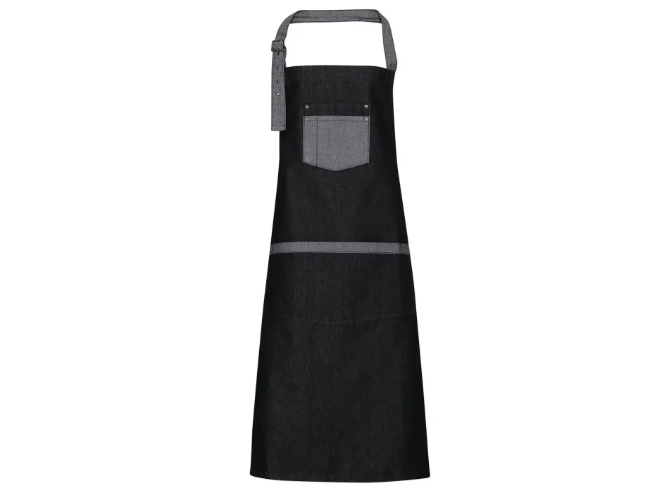 Domain Contrast Denim Bib Apron Gheddi