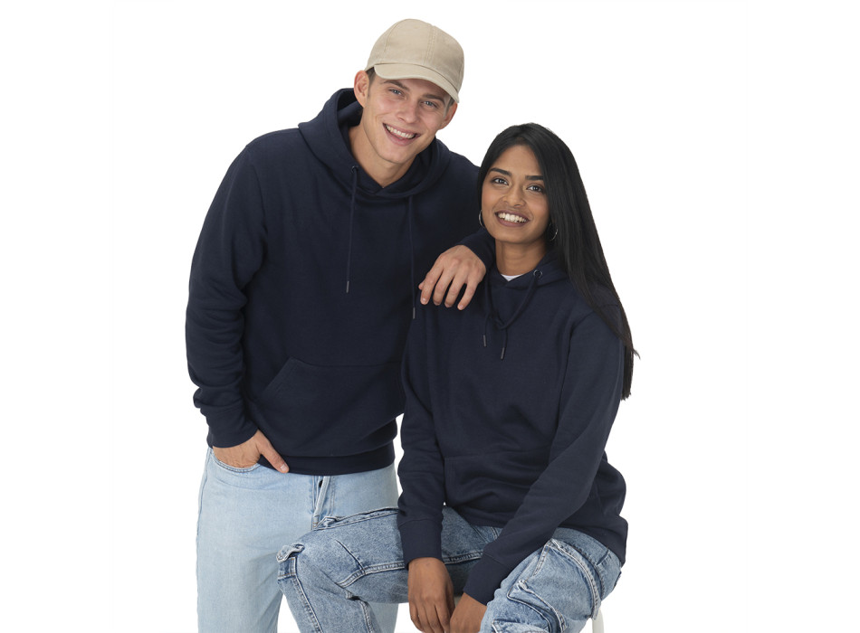 Felpa con cappuccio unisex in cotone biologico e poliestere riciclato da 280 g/m2 Gheddi